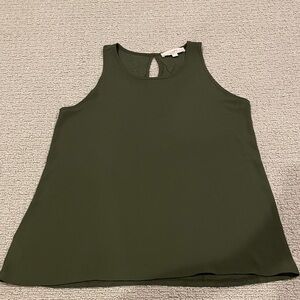 LOFT Dark Green Sleeveless Tank Top Women’s M